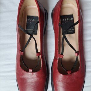 diba USA - Red leather flats - Size 7.5 - Style Belinda